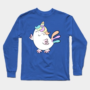 Chicken Unicorn Fantasy Silly Art Long Sleeve T-Shirt